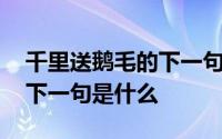 千里送鹅毛的下一句是什么呢 千里送鹅毛的下一句是什么