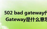 502 bad gateway代码是什么意思 502 Bad Gateway是什么意思