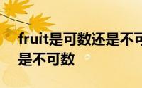 fruit是可数还是不可数food fruit是可数还是不可数