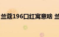 兰蔻196口红寓意啥 兰蔻196口红寓意是什么