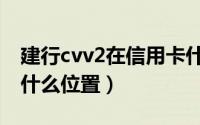 建行cvv2在信用卡什么位置（cvv2在信用卡什么位置）