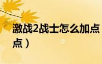 激战2战士怎么加点（游戏激战2战士怎么加点）