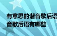 有意思的谐音歇后语五年级下册 有意思的谐音歇后语有哪些 