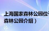 上海国家森林公园位于哪个区（上海市国家级森林公园介绍）