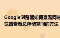 Google浏览器如何查看网站占用的总存储空间（Google浏览器查看总存储空间的方法）