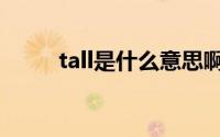 tall是什么意思啊 tall是什么意思 