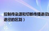 控制传染源和切断传播途径的区别（控制传染源和切断传播途径的区别）