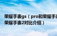 荣耀手表gs（pro和荣耀手表2区别大吗 荣耀手表gs pro和荣耀手表2对比介绍）