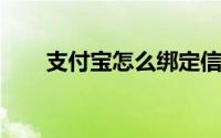 支付宝怎么绑定信用卡扫二维码付款