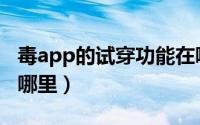 毒app的试穿功能在哪（毒app的试穿功能在哪里）