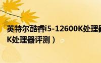 英特尔酷睿i5-12600K处理器怎么样（英特尔酷睿i5-12600K处理器评测）