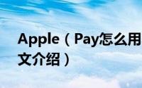 Apple（Pay怎么用 Apple Pay使用方法图文介绍）