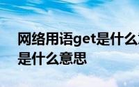 网络用语get是什么意思啊 网络用语“get”是什么意思 