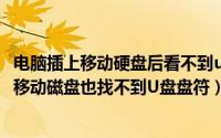 电脑插上移动硬盘后看不到u盘（U盘插入到电脑上不显示可移动磁盘也找不到U盘盘符）