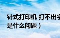 针式打印机 打不出字（针式打印机打不出字是什么问题）