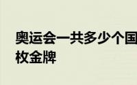 奥运会一共多少个国家参战 奥运会一共多少枚金牌 