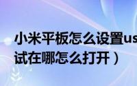 小米平板怎么设置usb调试（小米平板usb调试在哪怎么打开）