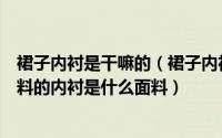 裙子内衬是干嘛的（裙子内衬一般用的是什么面料做服装面料的内衬是什么面料）