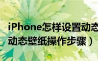 iPhone怎样设置动态壁纸（iphone怎么设置动态壁纸操作步骤）