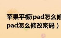 苹果平板ipad怎么修改开机密码（苹果平板ipad怎么修改密码）