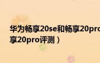 华为畅享20se和畅享20pro哪个好（华为畅享20se对比畅享20pro评测）