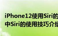 iPhone12使用Siri的技巧有哪些（iPhone12中Siri的使用技巧介绍）