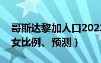 哥斯达黎加人口2022总人数（哥斯达黎加男女比例、预测）