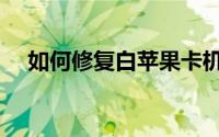 如何修复白苹果卡机（白苹果修复教程）