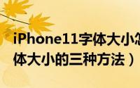 iPhone11字体大小怎么调（苹果手机调节字体大小的三种方法）