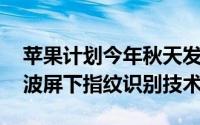 苹果计划今年秋天发布iPhone 12 开发超声波屏下指纹识别技术