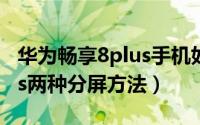 华为畅享8plus手机如何分屏（华为畅享8plus两种分屏方法）