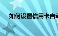 如何设置信用卡自动还款可以赚取收益