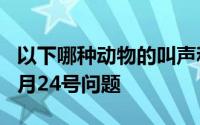 以下哪种动物的叫声和猫咪差不多 蚂蚁庄园4月24号问题