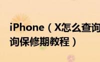 iPhone（X怎么查询保修期 苹果iPhoneX查询保修期教程）