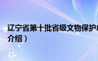 辽宁省第十批省级文物保护单位（辽宁省省级文物保护单位介绍）