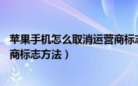 苹果手机怎么取消运营商标志（iOS7.1不越狱怎么修改运营商标志方法）