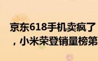 京东618手机卖疯了，订单量同比增长220%，小米荣登销量榜第一