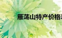 雁荡山特产价格表（雁荡山特产）