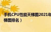 手机CPU性能天梯图2021年8月最新版（八月手机处理器天梯图排名）