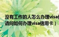 没有工作的人怎么办理visa信用卡（本人还没有稳定的工作请问如何办理visa信用卡）