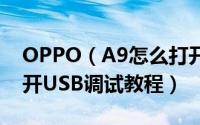 OPPO（A9怎么打开USB调试 OPPO A9打开USB调试教程）