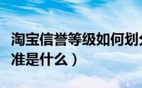 淘宝信誉等级如何划分（淘宝店铺级别划分标准是什么）