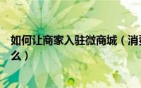 如何让商家入驻微商城（消费者选择微商城官网的原因是什么）