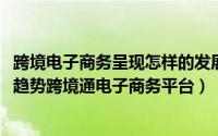 跨境电子商务呈现怎样的发展趋势（2019跨境电子商务发展趋势跨境通电子商务平台）