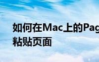 如何在Mac上的Pages中的文档之间复制和粘贴页面