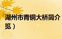 湖州市青铜大桥简介（湖州市青铜大桥简介一览）