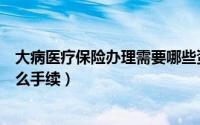 大病医疗保险办理需要哪些资料（办理大病医疗保险需要什么手续）