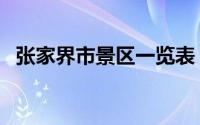 张家界市景区一览表（张家界市景点介绍）