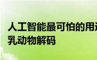 人工智能最可怕的用途之一是被尾巴的小型哺乳动物解码