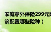 家庭意外保险299元险种有哪些（家庭保险应该配置哪些险种）